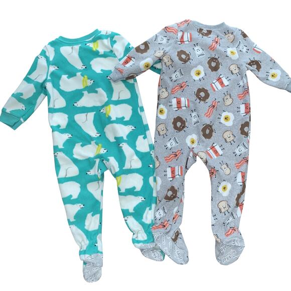 Toddlers and Baby Boys' Flame Resistant Fleece Footed Pajamas, Pack of 6 - Picture 15 of 16